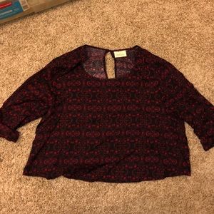 Large Pins and Needles Quarter sleeve Printed Top